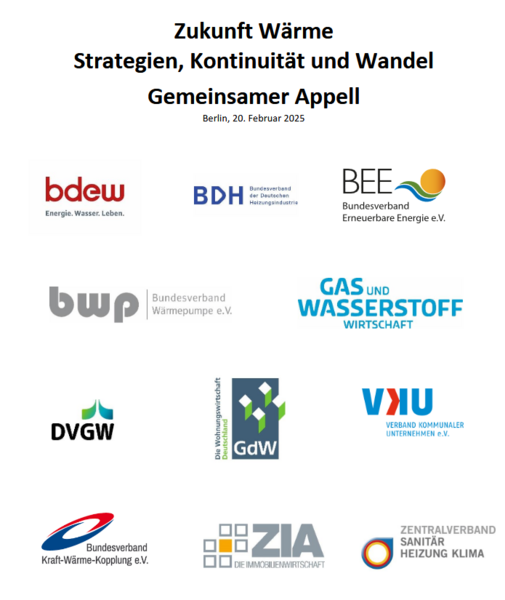 Verbände fordern Klarheit und Verlässlichkeit für die Wärmewende