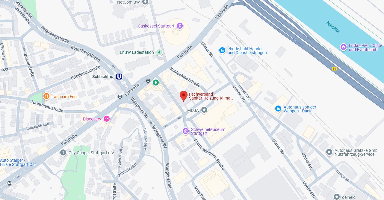 SHK Standort Stuttgart auf der Karte