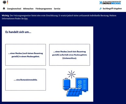 shk-Informationsseite des BMWK zum GEG
