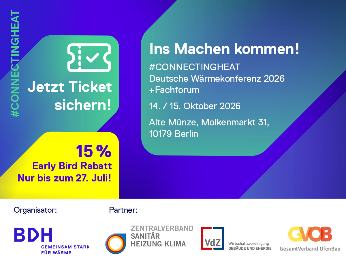 Wärmekonferenz 2026: Frühbucher sparen 15 Prozent